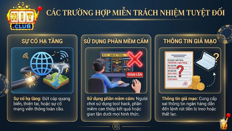 Các trường hợp miễn trách nhiệm tuyệt đối