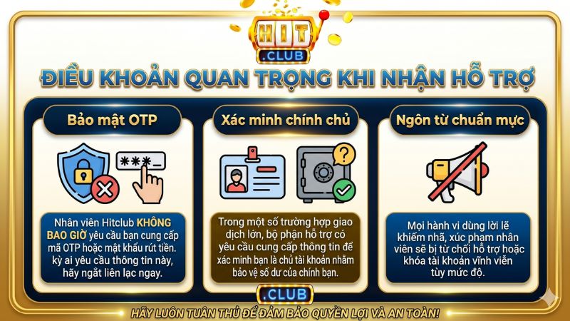 Điều khoản cần lưu ý khi nhận hỗ trợ từ Hitclub