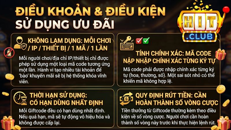 Điều Khoản & Điều Kiện Sử Dụng Ưu Đãi Tại Hitclub