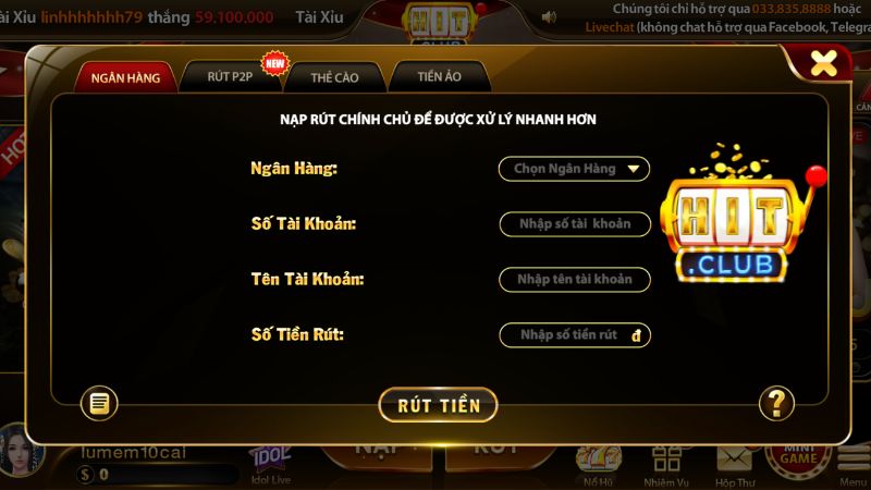 Hướng Dẫn Chi Tiết Quy Trình Rút Tiền Hitclub Về Tài Khoản
