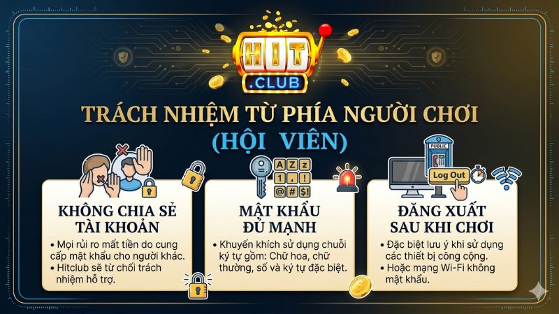 Trách nhiệm từ phía người chơi (Hội viên) tại cổng game Hitclub